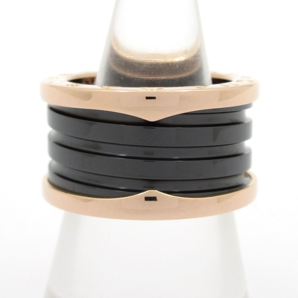 Bvlgari B-zero1 Ring 18K Rose Gold Black Ceramic